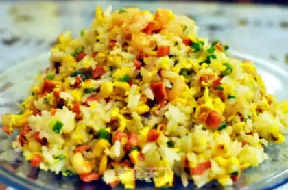 Make Mixed shrimp fried rice step 9