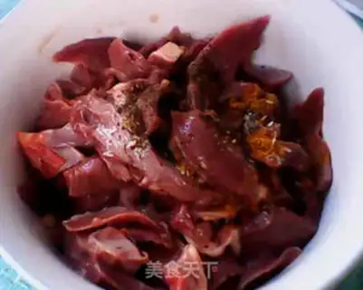 Make pork heart with onion flavor step 6