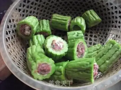 Make Stuffed bitter gourd step 4