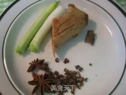 Make Green bamboo and cucumber mixed with peanuts step 3