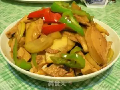 Make stir-fried vegetarian chicken with zucchini step 9