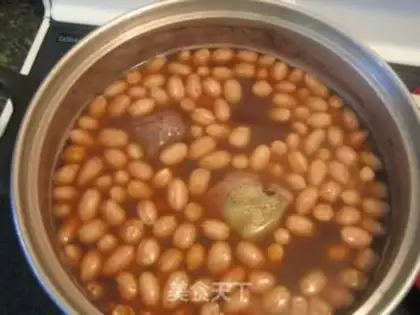 Make Green bamboo and cucumber mixed with peanuts step 7