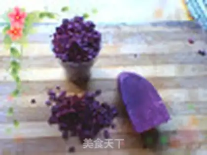 Make Purple sweet potato oats peanut paste step 1