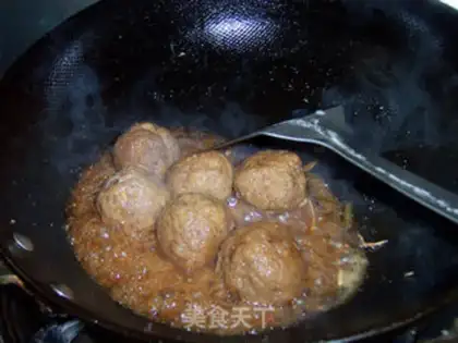 Make Braised elephant eye meatballs step 17