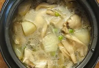 Make Stewed mushroom and yam step 14