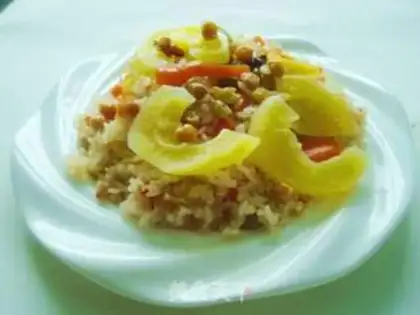 Make Dried fruit vegetarian pilaf step 11