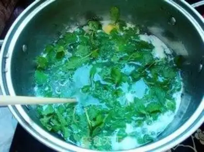 Make Mint egg soup step 4