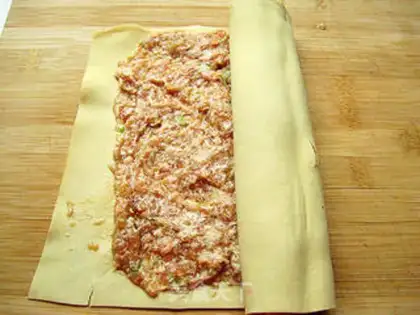 Make Smoked dried tofu meat roll step 2
