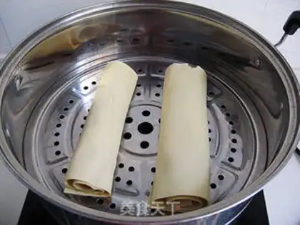 Make Smoked dried tofu meat roll step 3