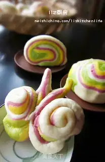 Make Pattern steamed buns rolled rolls step 9