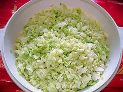 Make Pork stickers with cabbage and fresh meat step 0