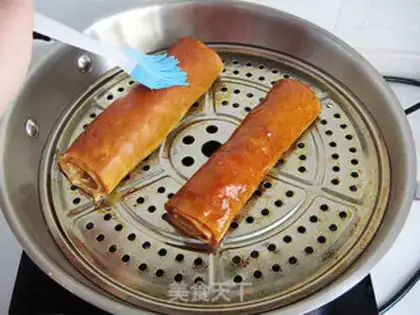 Make Smoked dried tofu meat roll step 6