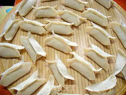 Make Pork stickers with cabbage and fresh meat step 4