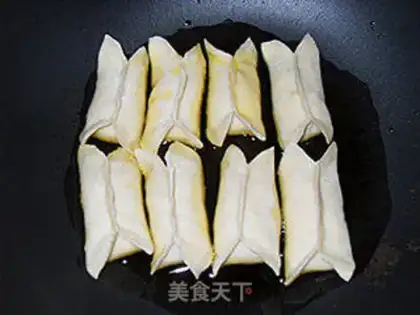 Make Pork stickers with cabbage and fresh meat step 5