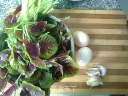 Make amaranth egg pie step 1