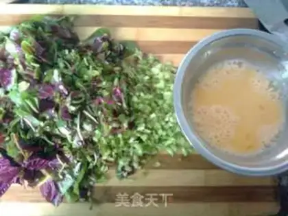 Make amaranth egg pie step 2