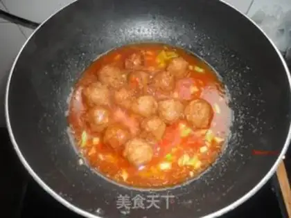 Make ketchup meatballs step 7