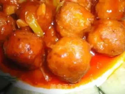 Make ketchup meatballs step 8
