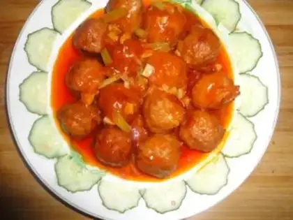 Make ketchup meatballs step 9