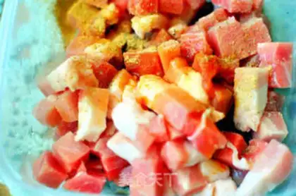 Make Eggplant noodles with diced pork step 3