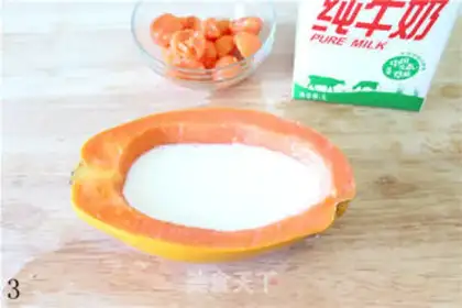 Make papaya milk step 2