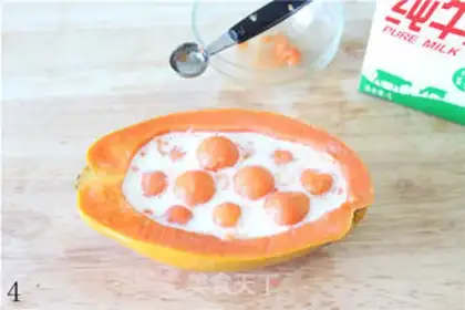 Make papaya milk step 3
