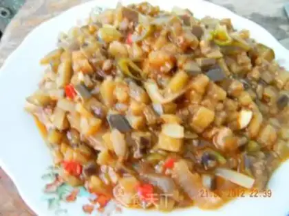 Make diced eggplant with fish flavor step 6