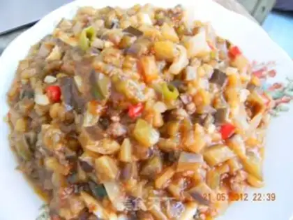 Make diced eggplant with fish flavor step 7
