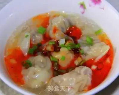 Make red oil wonton soup step 5