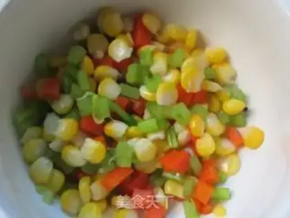 Make Cold salad with purple cabbage and corn kernels step 7
