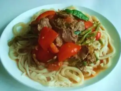 Make Mixed noodles with oily pork step 12