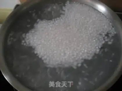 Make Purple sweet potato and coconut milk sago dew step 2