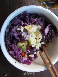 Make Cold salad with purple cabbage and corn kernels step 11