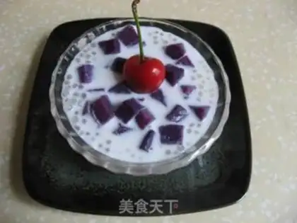 Make Purple sweet potato and coconut milk sago dew step 9