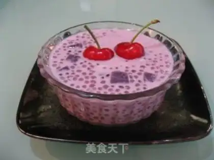 Make Purple sweet potato and coconut milk sago dew step 10