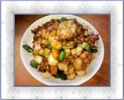 Make Braised bullfrog with green onions step 6
