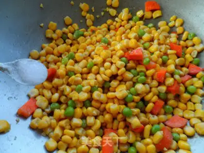 Make pine nut corn step 7