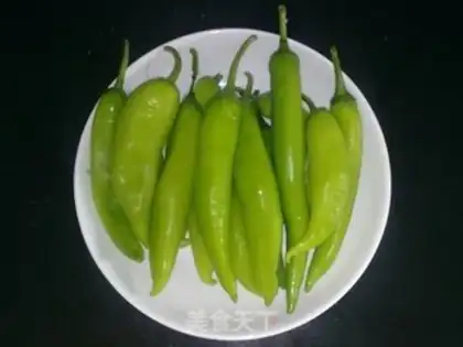 Make Tiger skin green pepper step 0