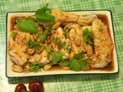 Make Spicy saliva chicken step 12