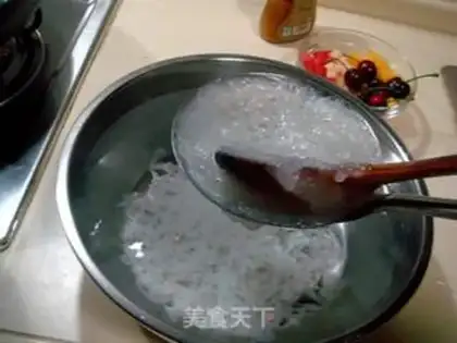 Make Cold shrimp with ice fruit kudzu powder step 6