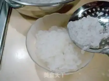 Make Cold shrimp with ice fruit kudzu powder step 8