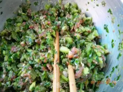 Make Celery stuffed dumplings step 6
