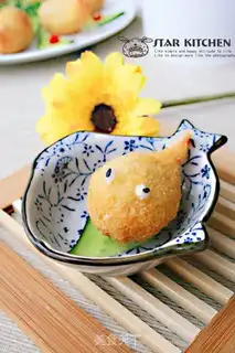 Make Shrimp balls with sesame heart step 9