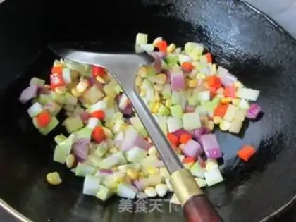 Make stir-fried diced vegetables step 5