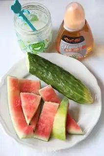 Make Honey choked melon skin shredded step 0