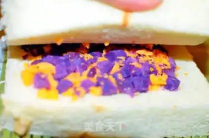 Make Purple potato cheese stuffed toast step 4
