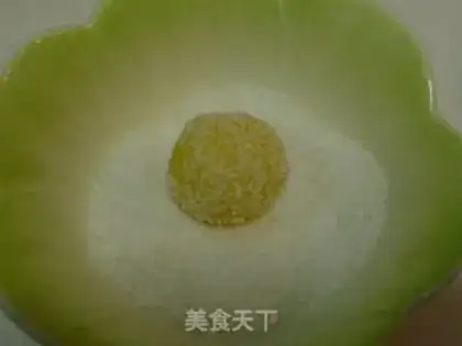 Make Egg yolk coconut shredded ball step 8