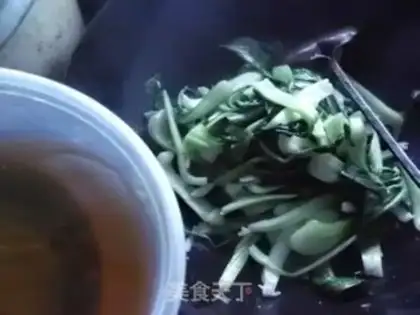 Make Mushrooms and green vegetables step 3