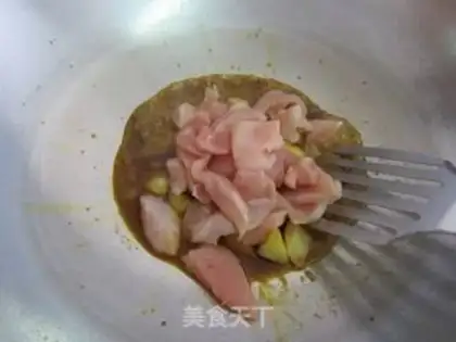 Make Thai curry chicken slices step 6