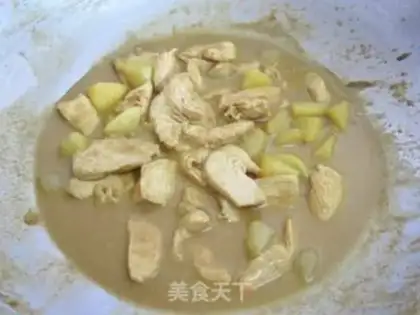 Make Thai curry chicken slices step 7